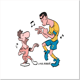 Messi and Cristiano Ronaldo last dance Posters and Art